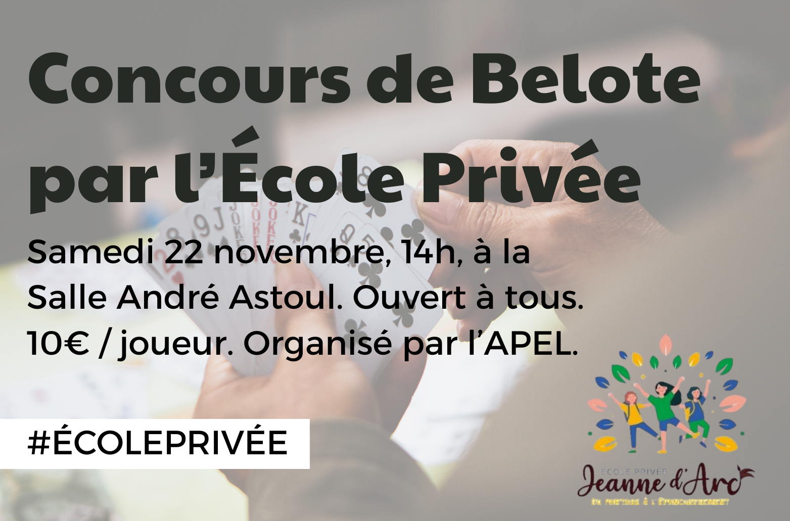 Concours de Belote de l’École Privée – Samedi 22 novembre